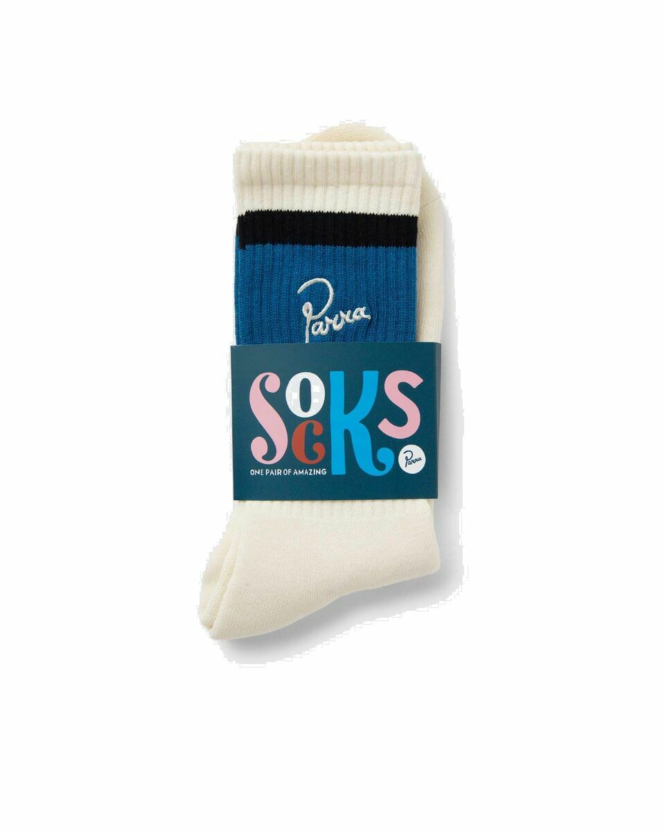 Photo: By Parra Script Logo Crew Socks Beige - Mens - Socks
