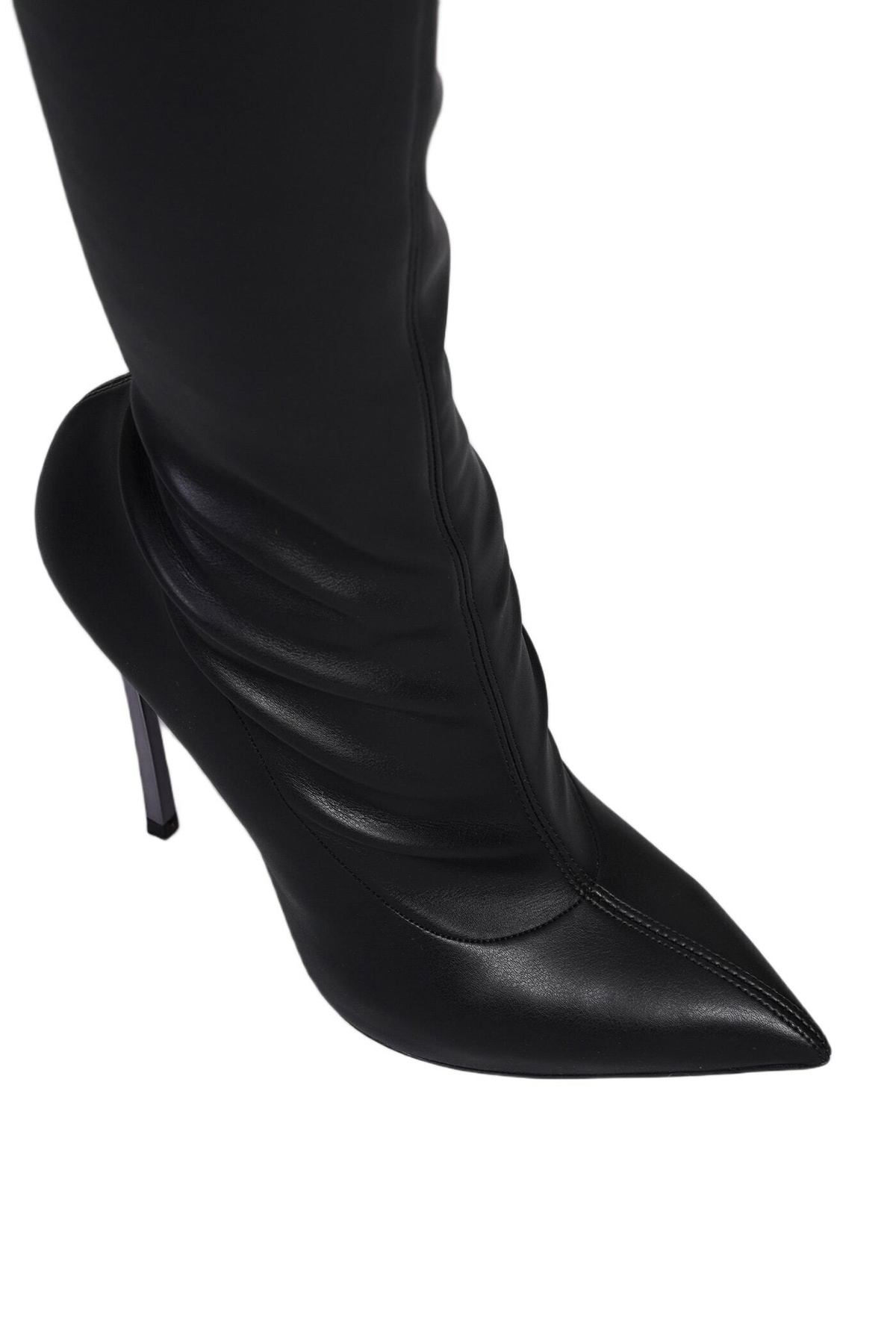 Casadei Blade High Heels Boots In Black Leather