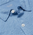 Hartford - Slub Linen Polo Shirt - Men - Blue