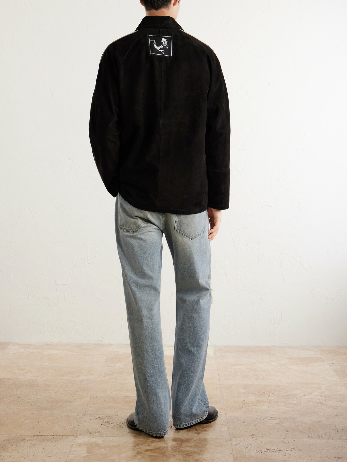 Enfants Riches Déprimés - Académie Embellished Suede Jacket - Black