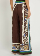 Alemais Maroc Printed Wide-leg Linen Trousers Multicoloured