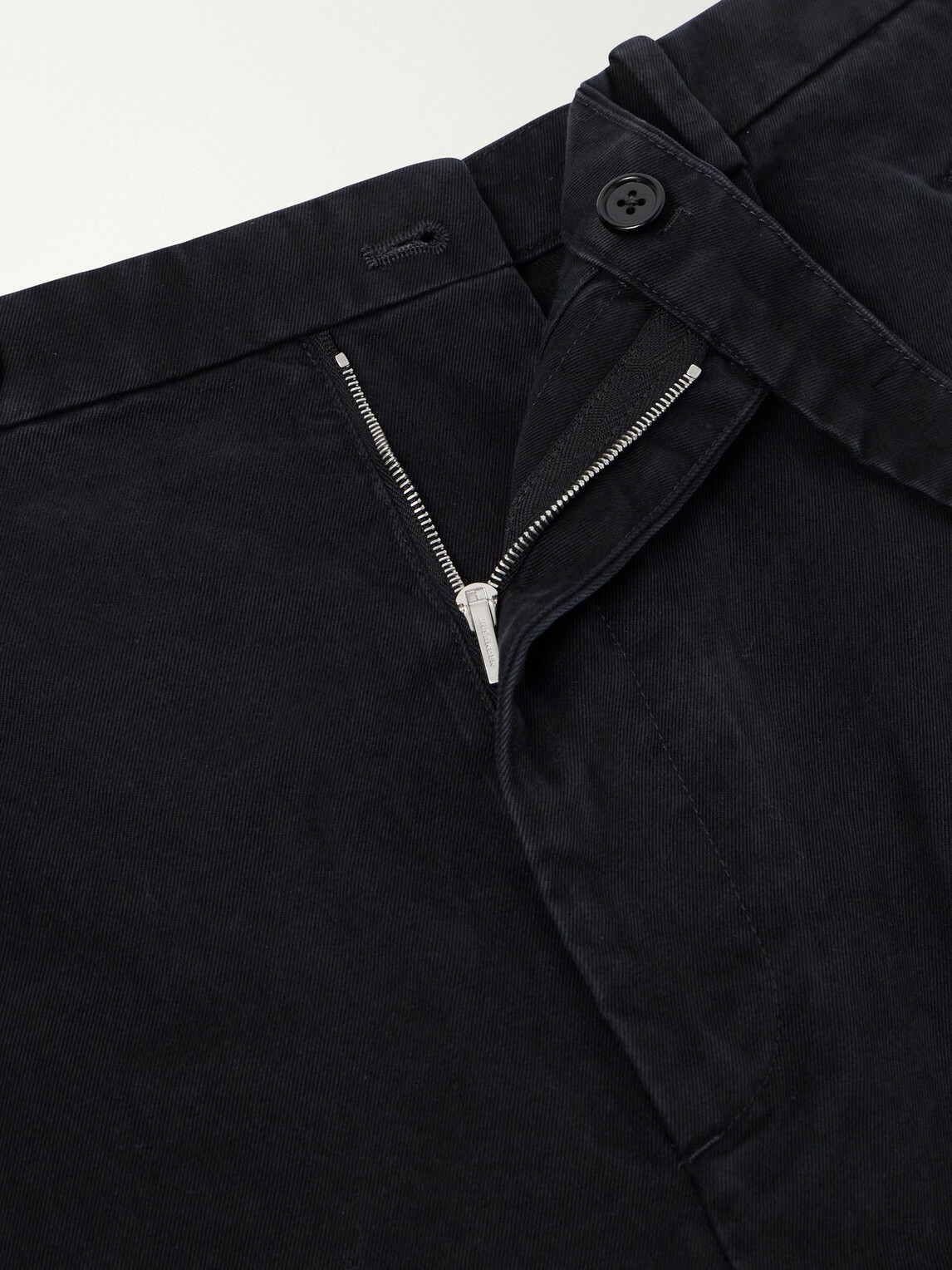 Jil Sander - Straight-Leg Pleated Cotton-Drill Trousers - Black