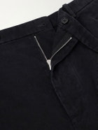 Jil Sander - Straight-Leg Pleated Cotton-Drill Trousers - Black