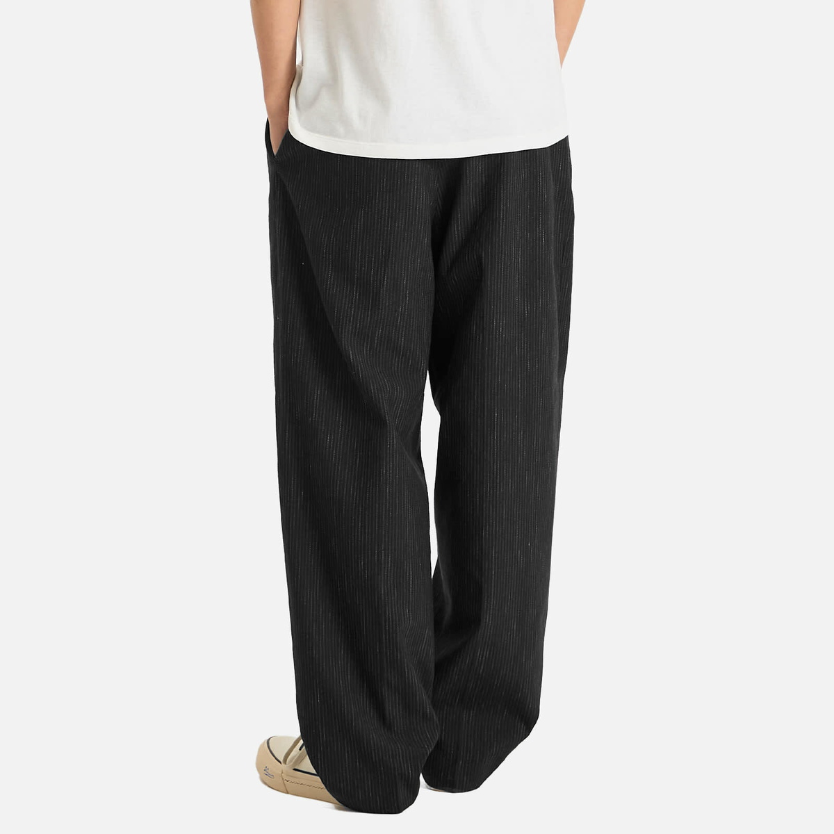 Visvim Men's Russo Relaxed Tailored Trousers in Black Visvim