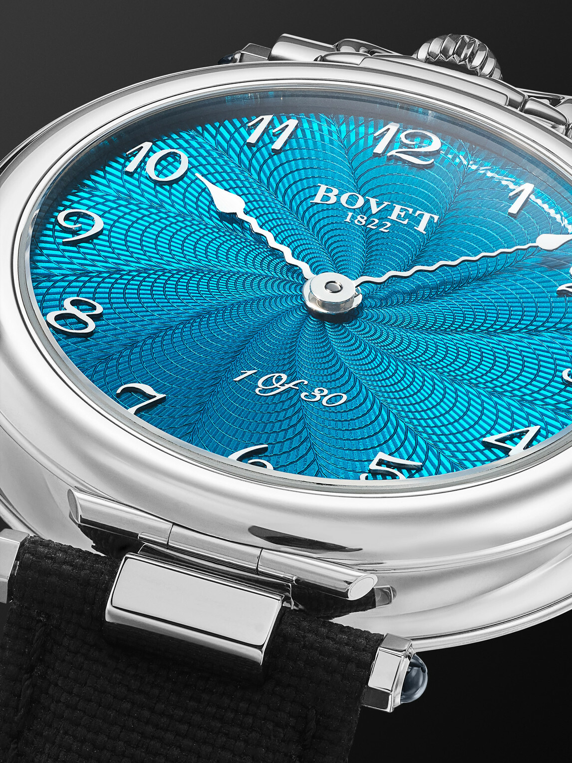 Bovet - Monsieur BOVET Limited Edition Hand-Wound 43mm Titanium and Canvas Watch, Ref. No. AI43032