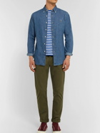 Polo Ralph Lauren - Slim-Fit Button-Down Collar Washed-Denim Shirt - Blue