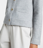 Vince Checked wool and cashmere cardigan
