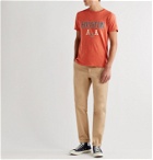 Velva Sheen - Printed Slub Cotton-Jersey T-Shirt - Red