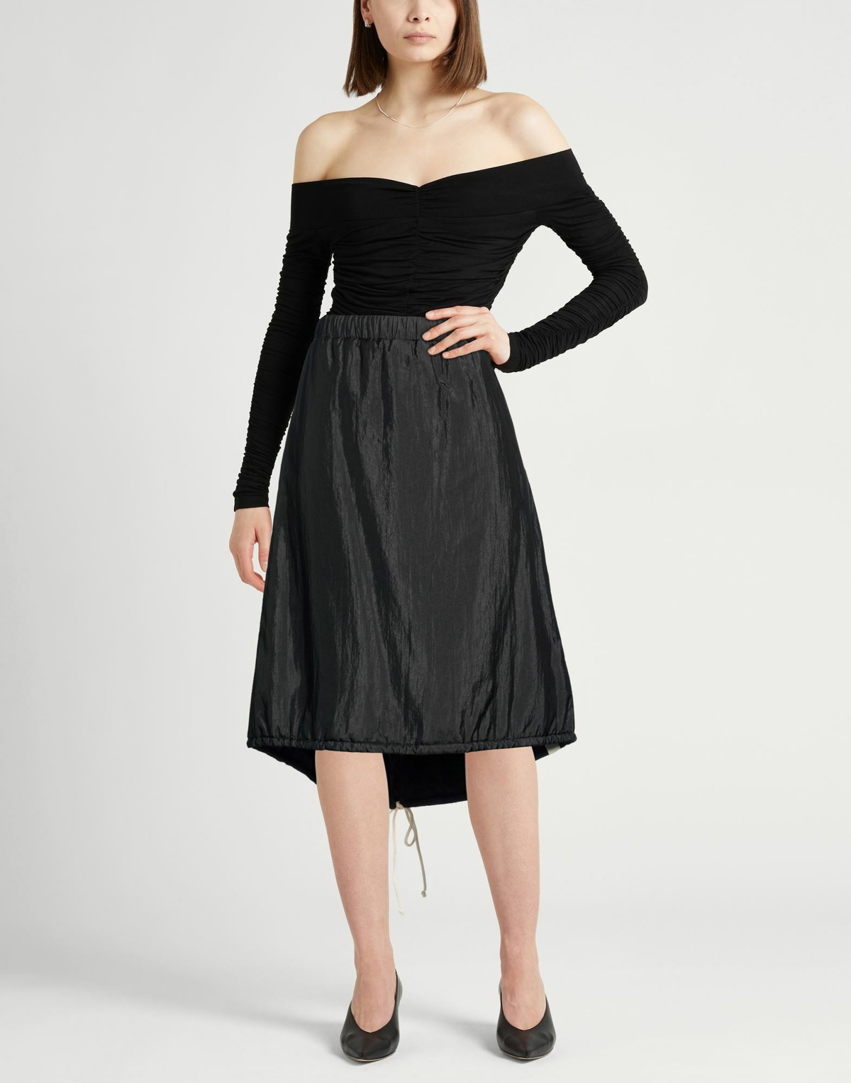 Jil Sander Womens Midi skirt in Black