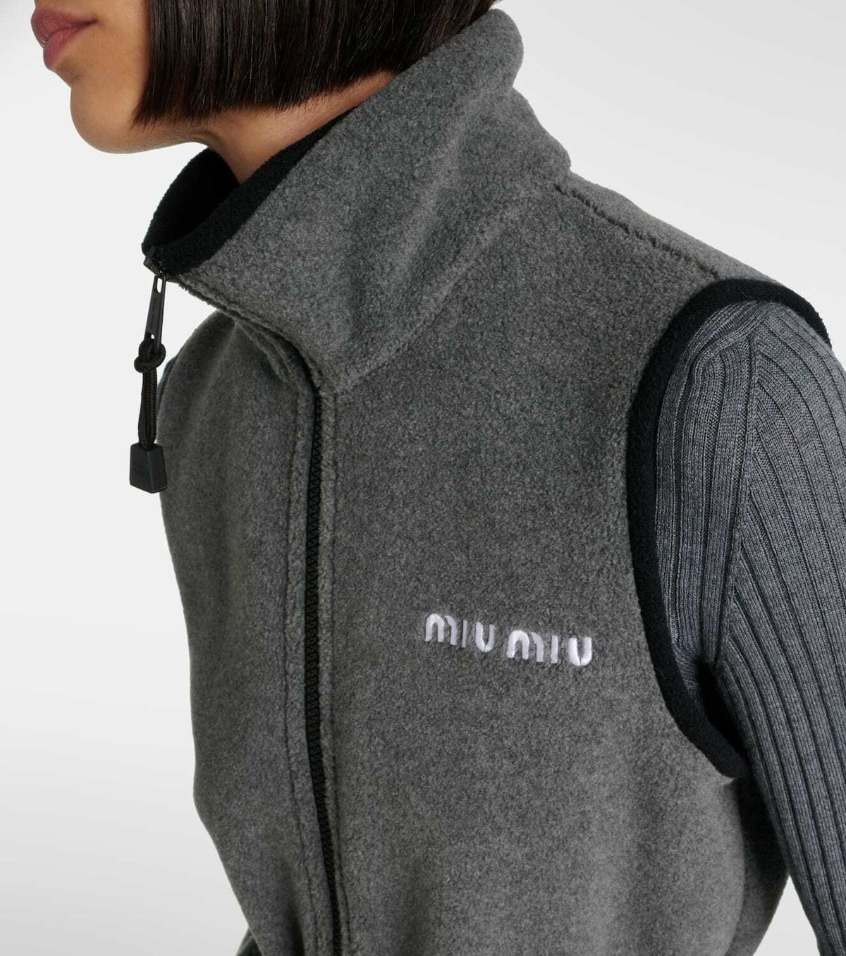 Miu Miu Logo fleece minidress Miu Miu
