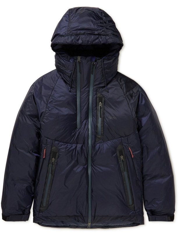 Photo: Nanga - Aurora Logo-Print Shell Hooded Down Jacket - Blue