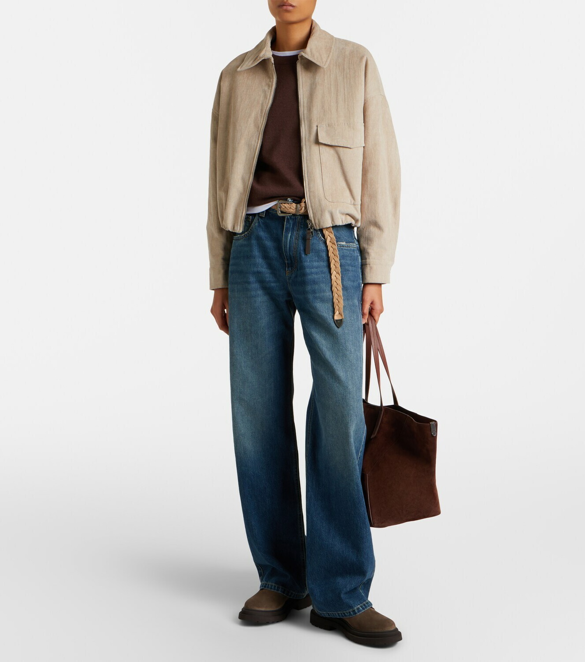Brunello Cucinelli Monili suede lace-up boots