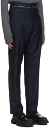 Camiel Fortgens Navy Pinstripe Trousers