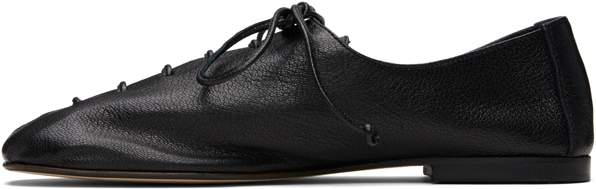 HEREU Black Plegada Supple Shiny Derbys