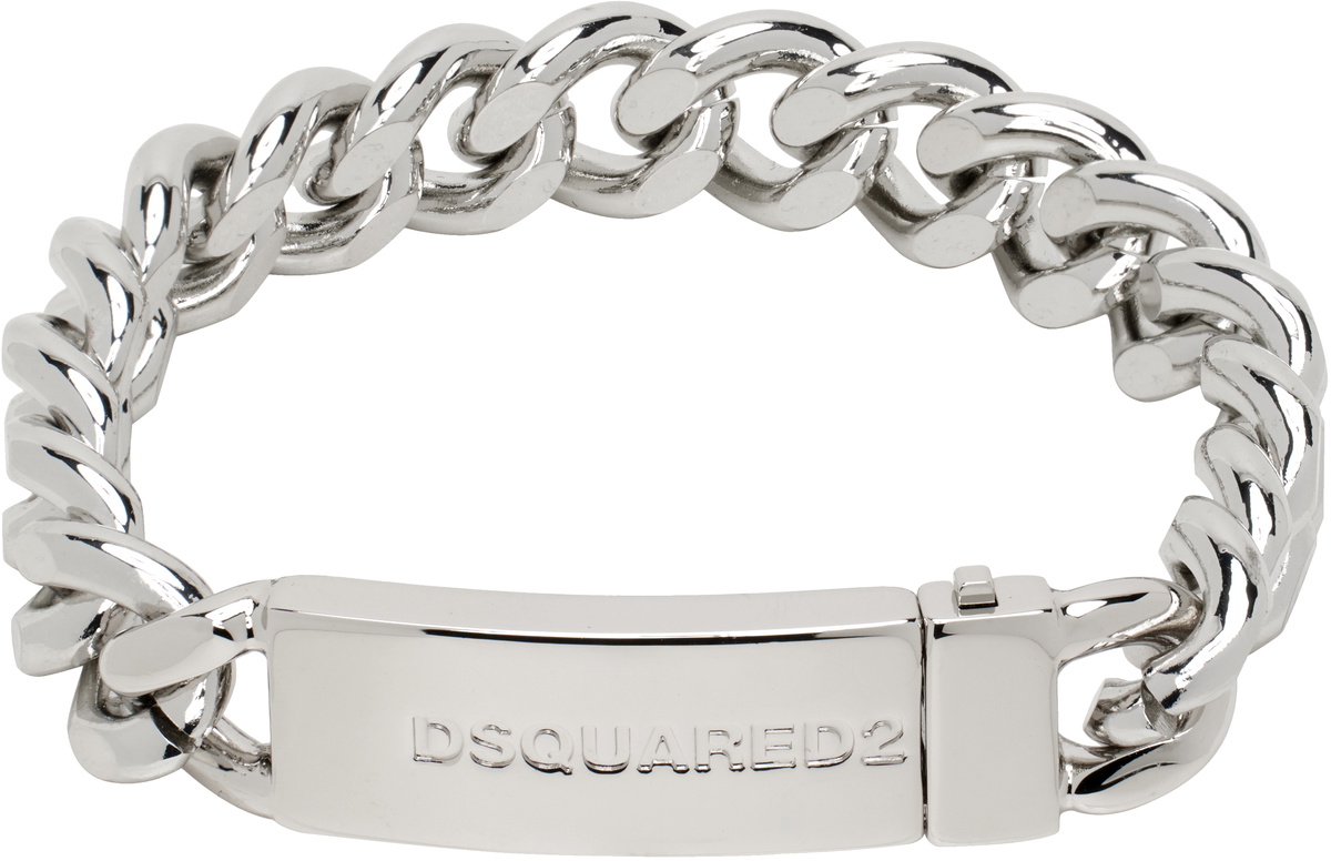 Dsquared2 deals Bracelet Faux Pearl & Enameled Curb Chain