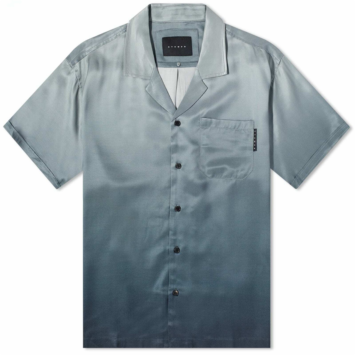 Photo: Stampd Men's Gradient Camp Collar Vacation Shirt in Cool Gradient