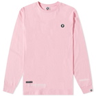AAPE Men's Long Sleeve Now T-Shirt in Pink