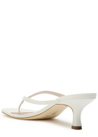Staud Freja 60 Leather Mules White