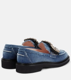 Roger Vivier Viv' Rangers denim loafers