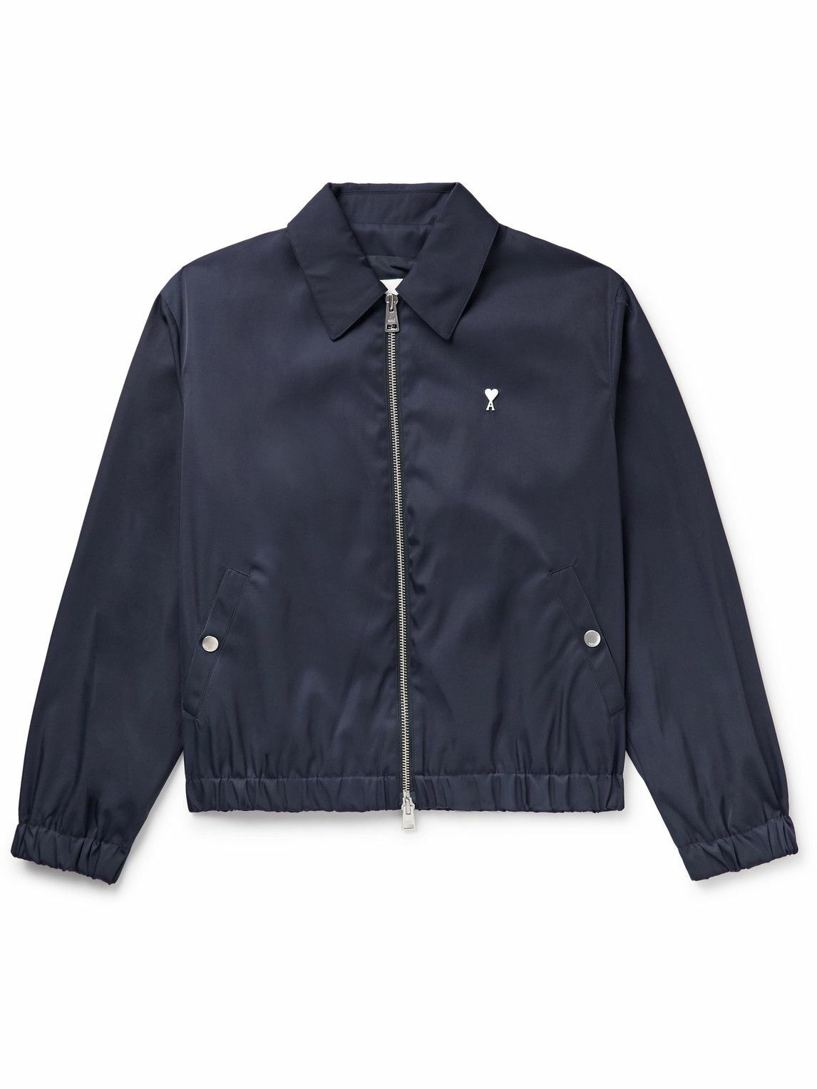 AMI PARIS - Logo-Embellished Twill Blouson Jacket - Blue AMI