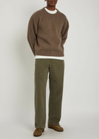 Jil Sander Tapered Cotton-twill Trousers Olive