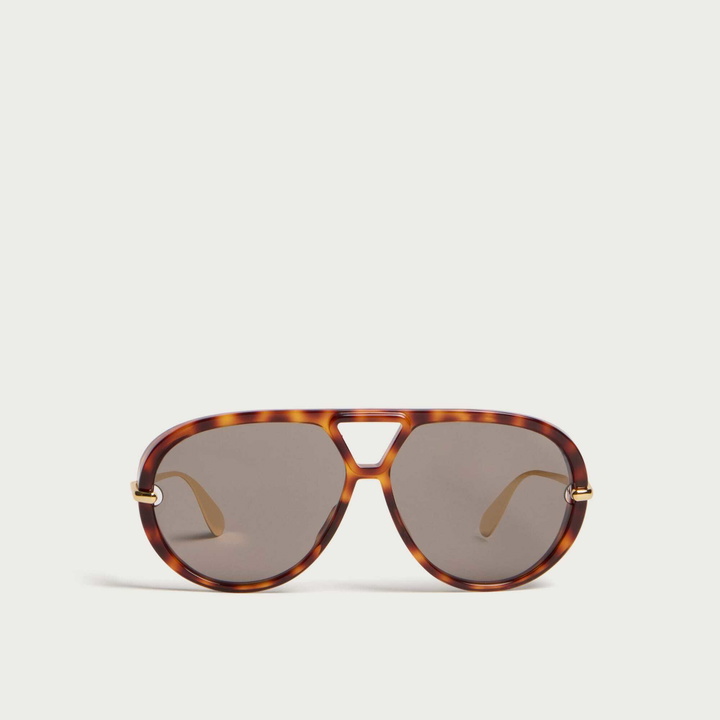 Photo: Bottega Veneta Eyewear Bottega Veneta BV1274S Sunglasses in Havana/Gold/Brown 