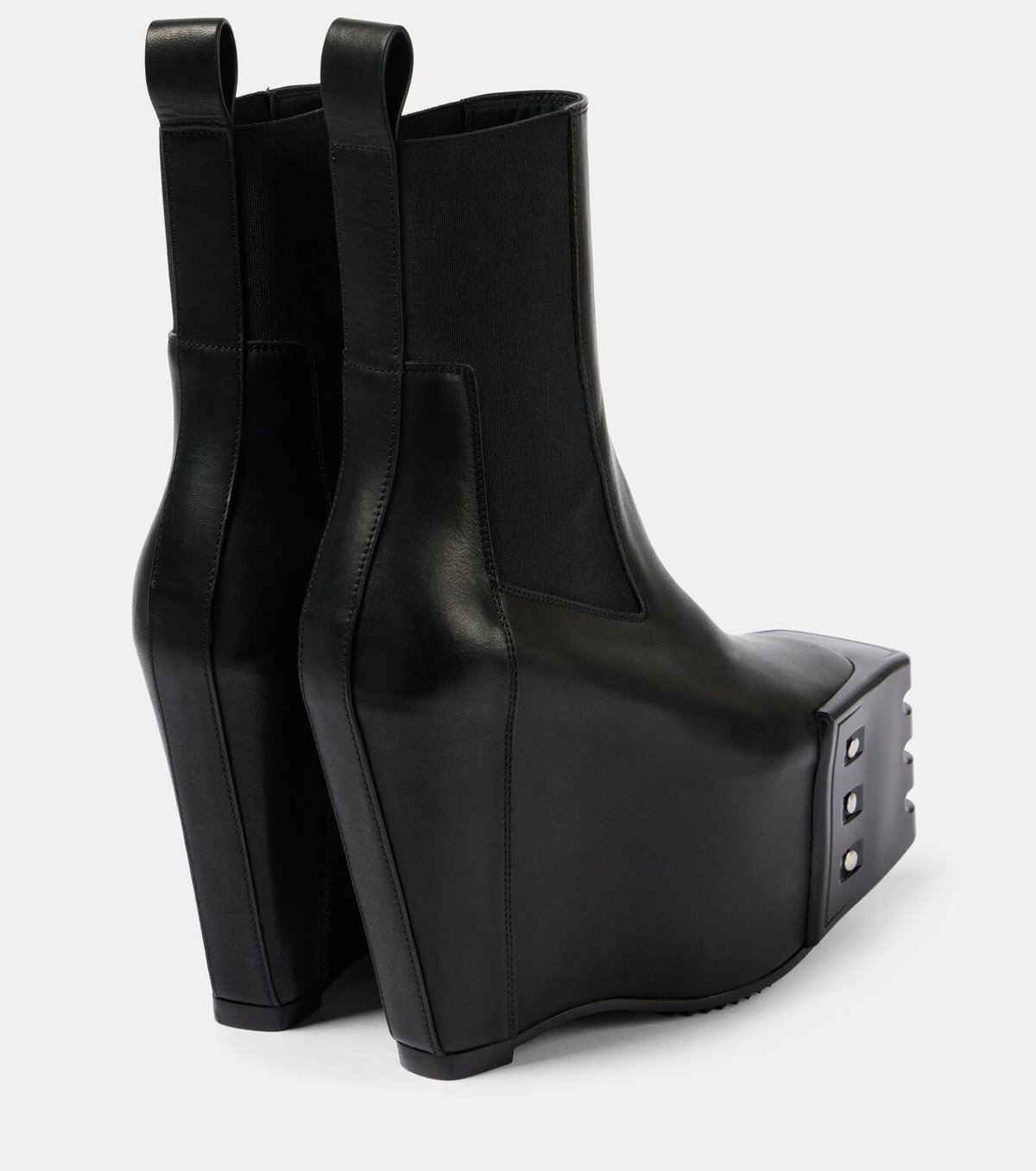 Rick Owens Porterville leather wedge chelsea boots