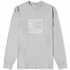 PACCBET Men's Long Sleeve Logo T-Shirt in Grey Melange