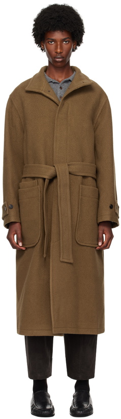 Photo: LE17SEPTEMBRE Brown High Neck Coat