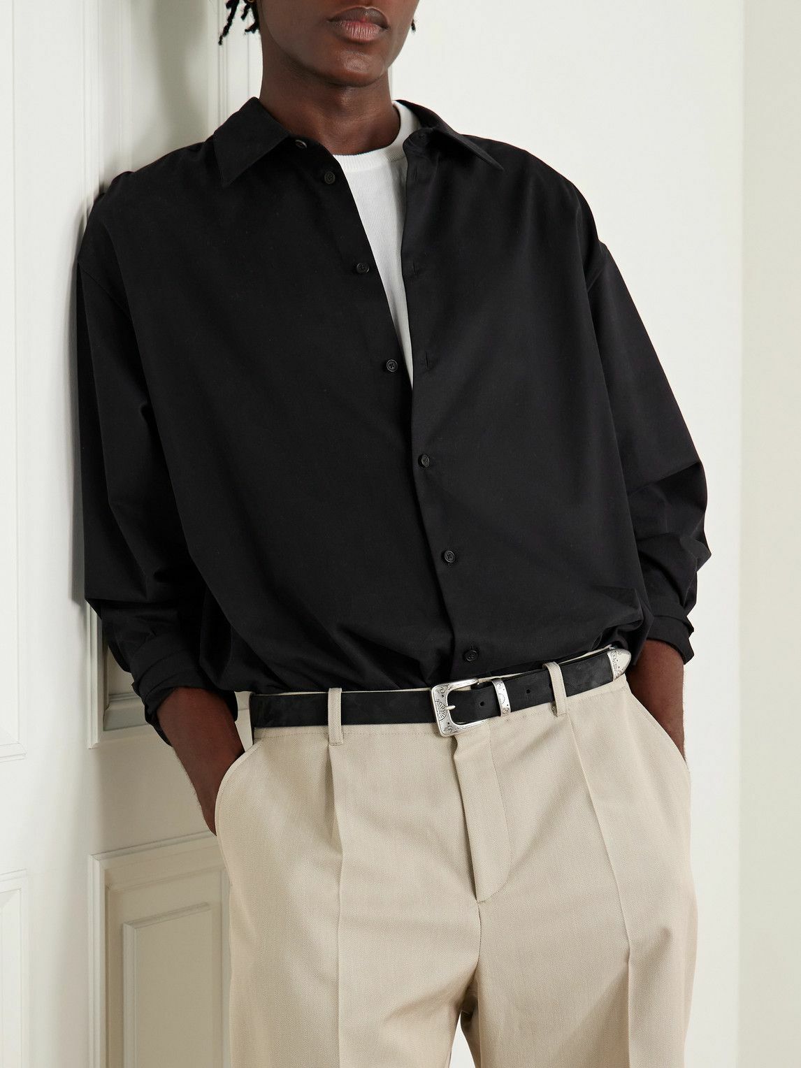 Anderson's - 3cm Nubuck Belt - Black