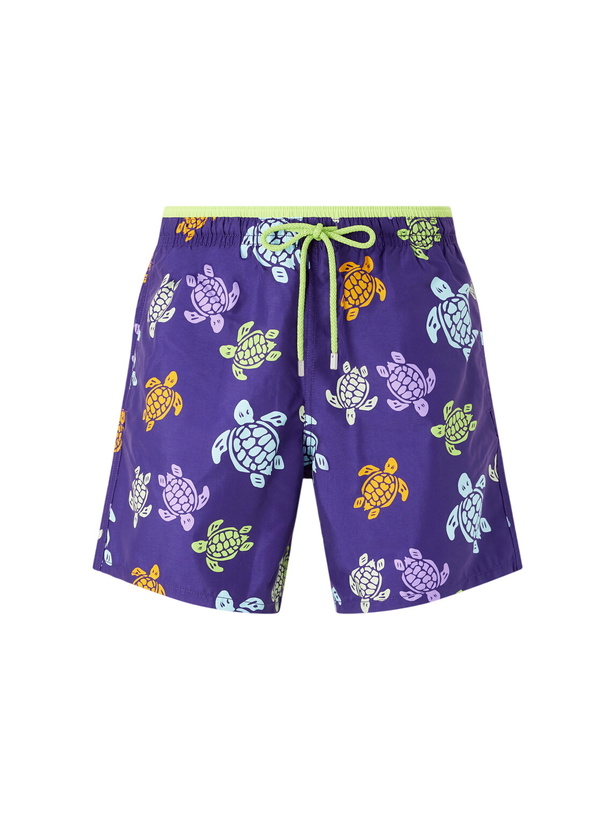 Photo: Vilebrequin - Moka Straight-Leg Mid-Length Printed ECONYL® Swim Shorts - Purple