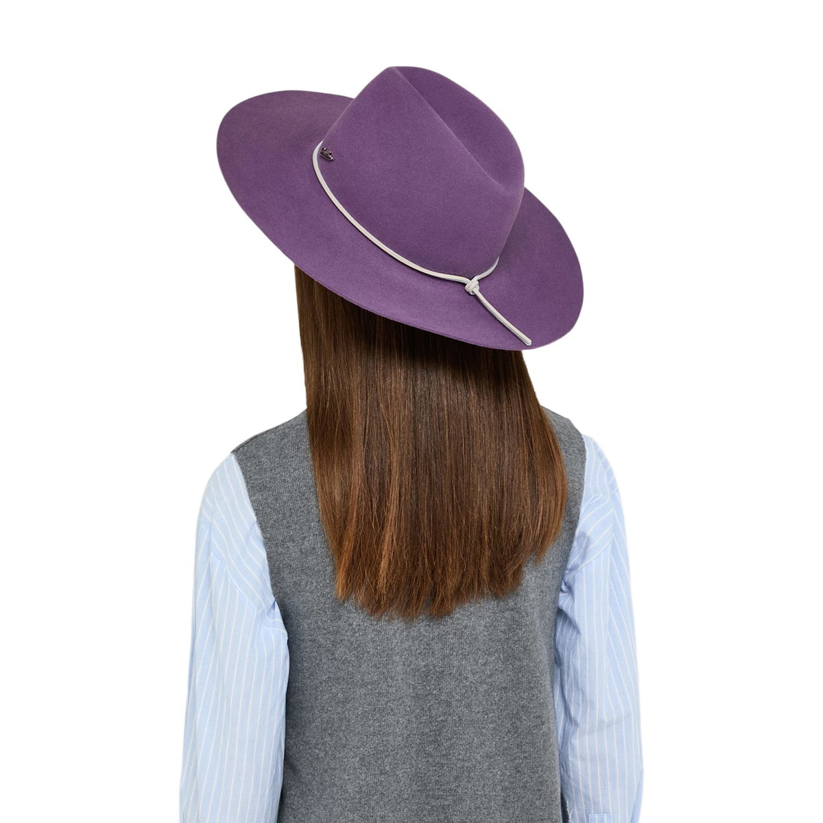 Borsalino Heath Alessandria Brushed Felt With Leather Hatband