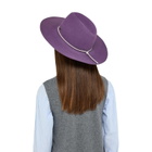 Borsalino Heath Alessandria Brushed Felt With Leather Hatband