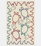 Loro Piana Fish and Turtle cotton terry beach towel