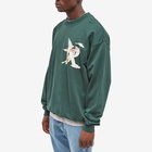 Represent Men's Storms In Heaven Crew Sweat in Racing Green