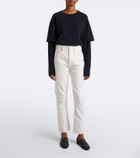 Agolde Lois layered cotton jersey T-shirt