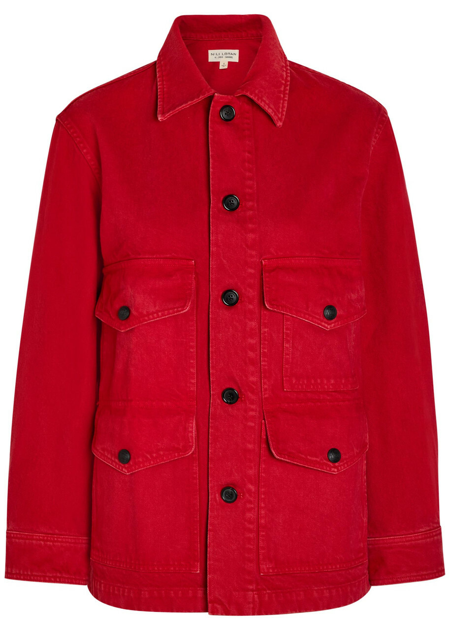 Nili Lotan Leroy Denim Jacket Red
