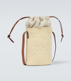 Loewe - Anagram leather-trimmed shoulder bag