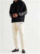RHUDE - Logo-Embroidered Loopback Cotton-Jersey Sweatpants - Neutrals - L