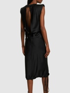 THE ATTICO - Double Satin Sleeveless Midi Dress