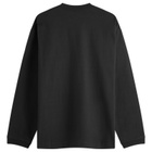 and wander Heavy Cotton Long Sleeve Pocket T-Shirt in Black