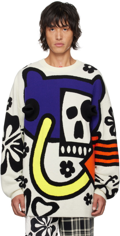 Photo: Walter Van Beirendonck White Android Knit Sweater
