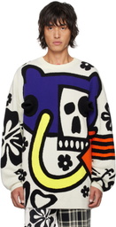 Walter Van Beirendonck White Android Knit Sweater