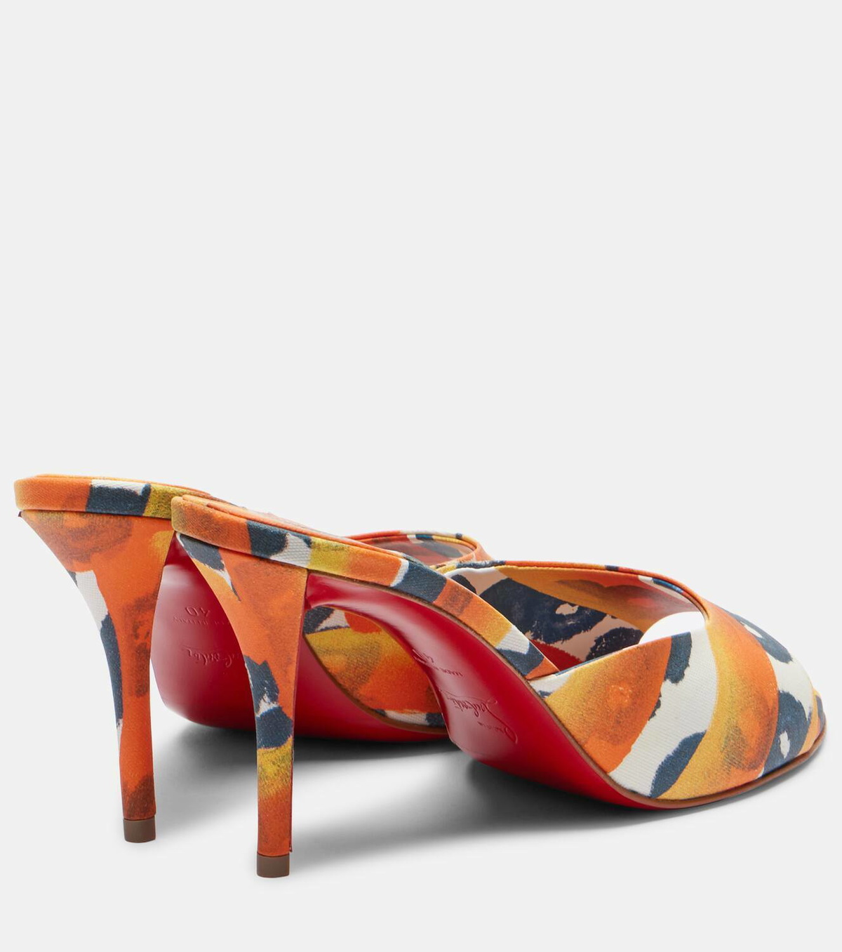 Christian Louboutin Miss Z 80 coated canvas mules Christian