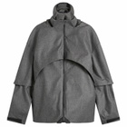 Nike Men's x Nocta Code Flow Jacket in Grey Heather/Dark Grey