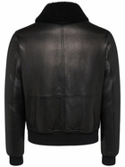 TOM FORD Grained Leather Down Bomber Jacket