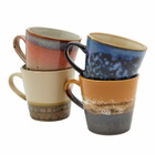 HKliving Americano Mugs - Set of 4 in Assorted 