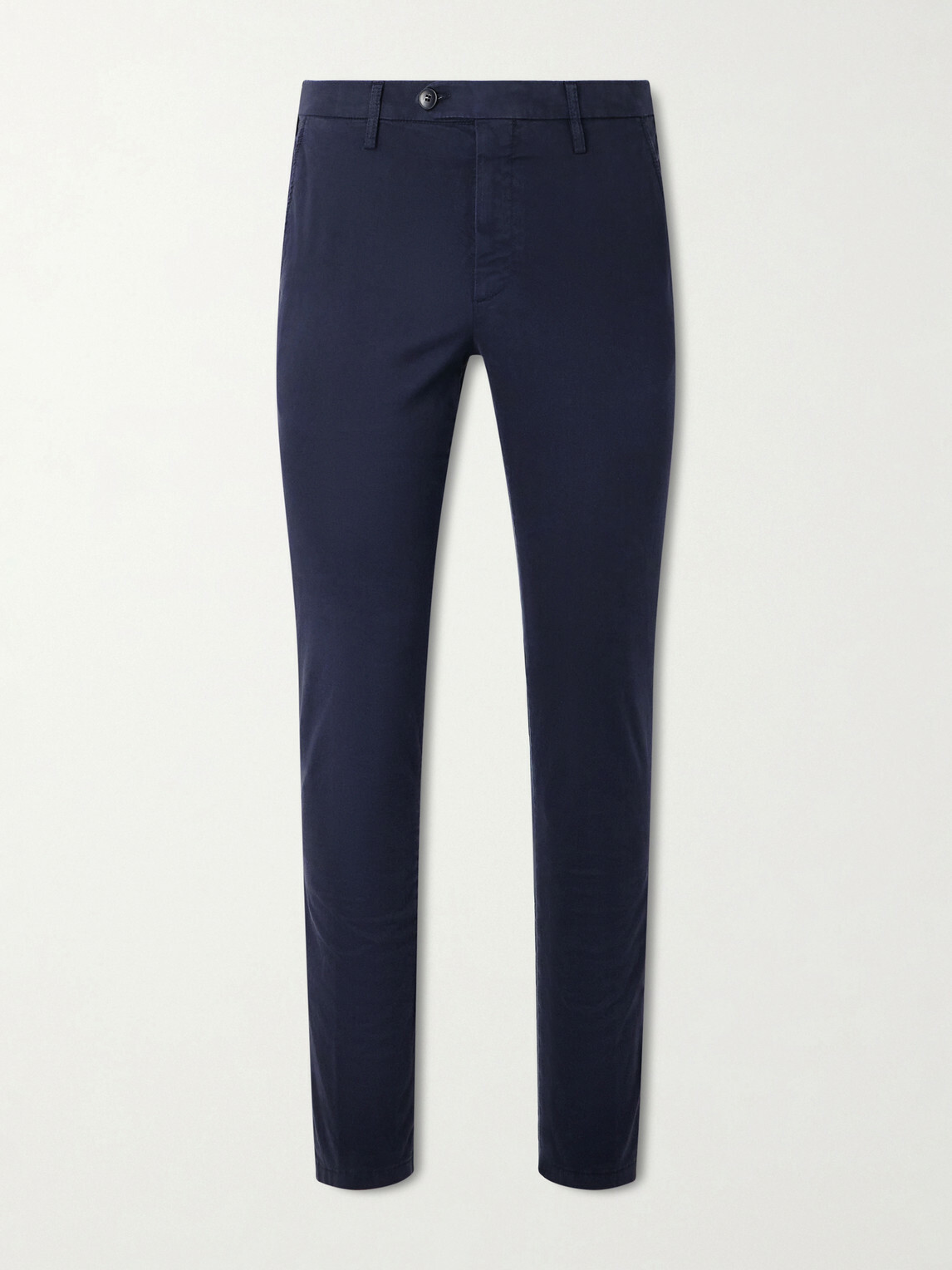 Canali - Slim-Fit Tapered Cotton-Blend Twill Chinos - Blue