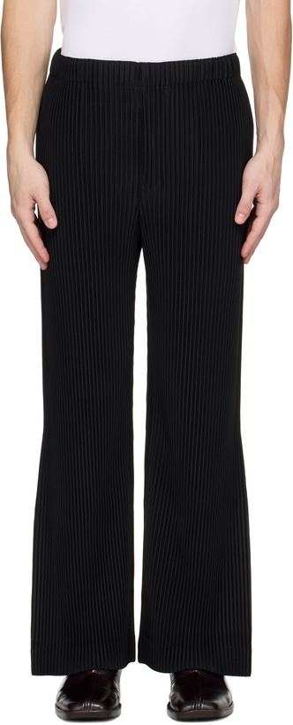 Photo: HOMME PLISSÉ ISSEY MIYAKE Black Pleats Bottoms 3 Trousers
