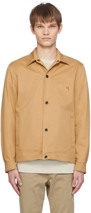 Photo: BOSS Tan Relaxed-Fit Jacket
